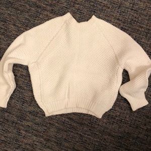 Cute white cropped sweater